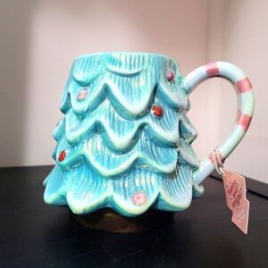 3D Iridescent Pastel Christmas Tree Mug